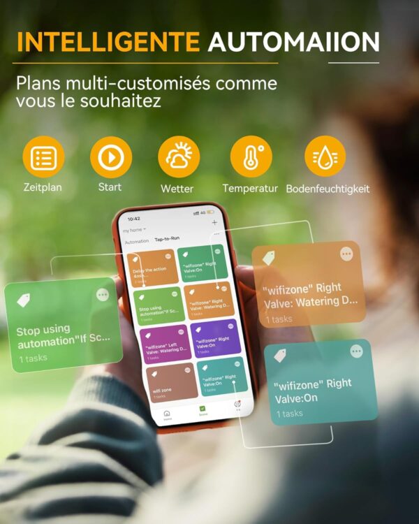 RAINPOINT Bewässerungscomputer WLAN 2 Ausgänge App & Wettersteuerung