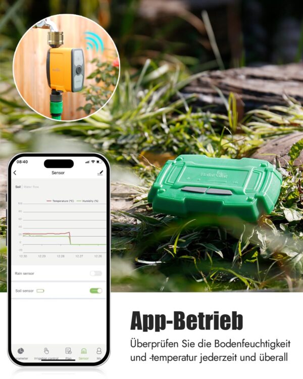 RAINPOINT WiFi Bodenfeuchtigkeitssensor TCS005FRF Tuya App-Steuerung