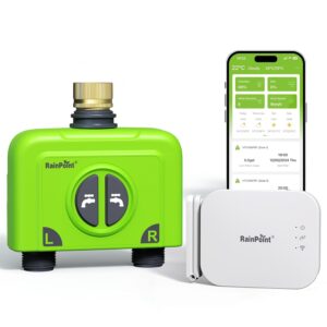 RAINPOINT WLAN Bewässerungscomputer 2 Zonen App/Sprachsteuerung IP65