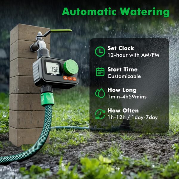 RESTMO RF-Wassertimer für Außenhahn mit Fernbedienung & Regenverzögerung