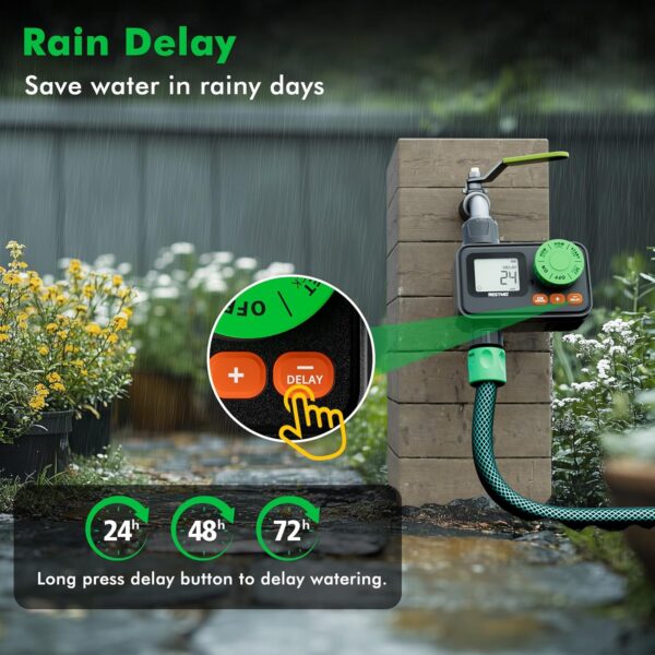 RESTMO RF-Wassertimer für Außenhahn mit Fernbedienung & Regenverzögerung