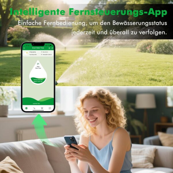 RESTMO WiFi Bewässerungstimer Programmierbar 3 Modi 1-Zone für Garten