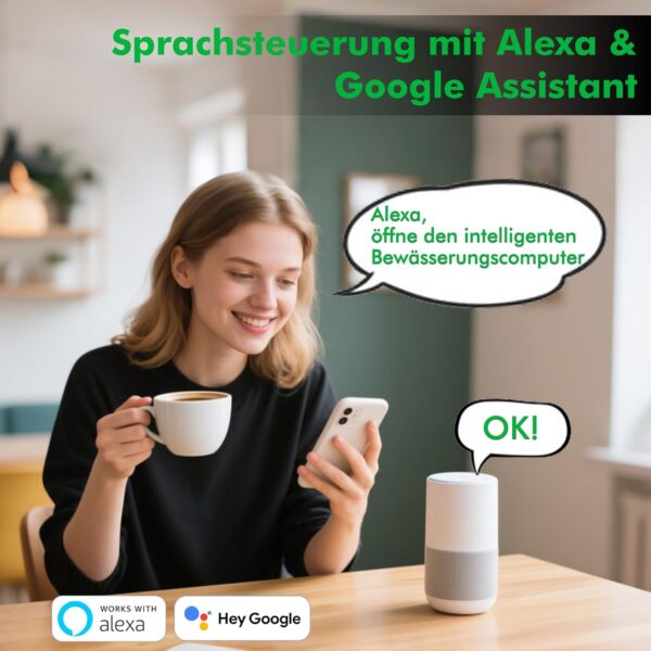RESTMO WiFi Bewässerungstimer Programmierbar 3 Modi 1-Zone für Garten