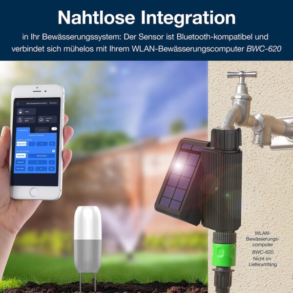 Royal Gardineer 2-in-1 Bodenfeuchte- & Temperatursensor WLAN App IP65