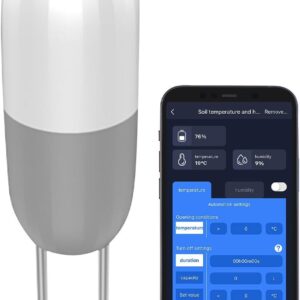 Royal Gardineer 2-in-1 Bodenfeuchte- & Temperatursensor WLAN App IP65