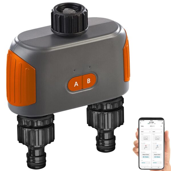 Royal Gardineer 2-Zonen-Bewässerungscomputer Bluetooth 5 App-Timer