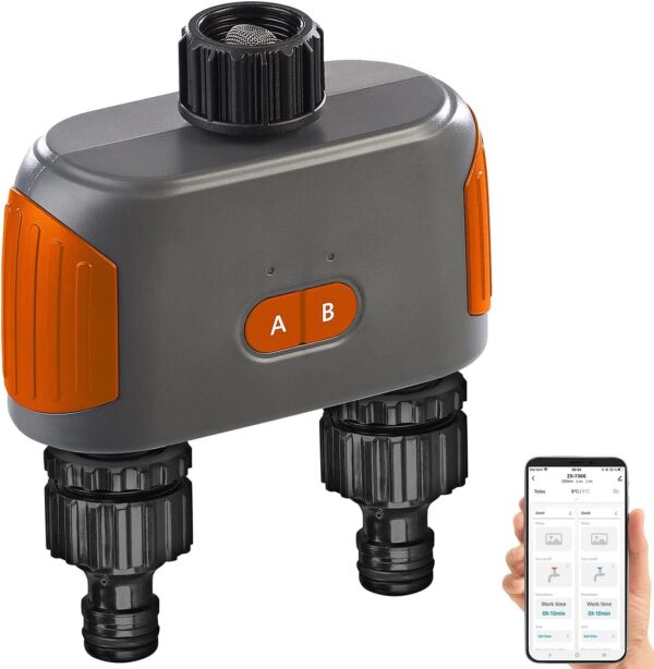 Royal Gardineer 2-Zonen-Bewässerungscomputer Bluetooth 5 App-Timer
