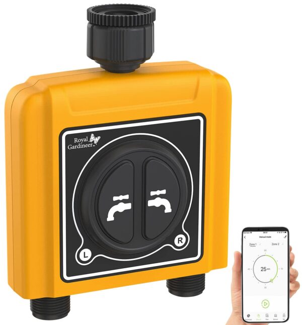 Royal Gardineer Doppel-Bewässerungsventil für BWC-510 WLAN mit App
