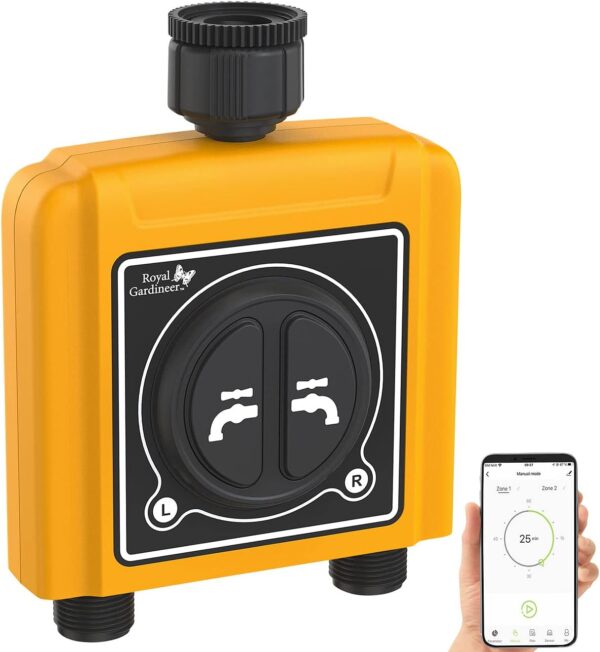 Royal Gardineer Doppel-Bewässerungsventil für BWC-510 WLAN mit App