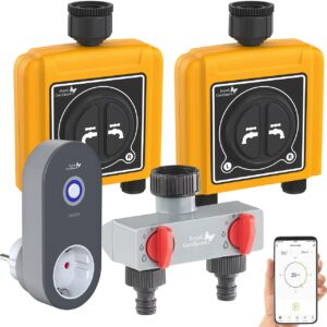 Royal Gardineer Dual-Ventil WLAN-Bewässerung mit 2 Ventilen