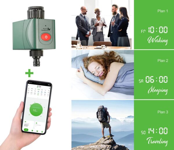 Royal Gardineer Elesion: 2 WLAN-Bewässerungscomputer mit App & Wetterkompensation