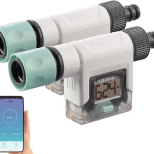 Royal Gardineer Smart-Wassermesser Gartenschlauch Set 2 Bluetooth App