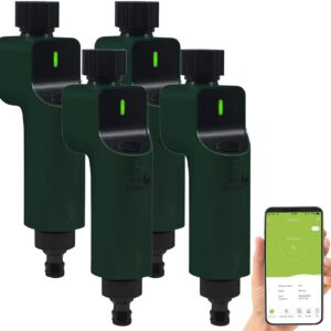 Royal Gardineer ZigBee Bewässerungsset: 4 Ventile mit App- & Sprachsteuerung