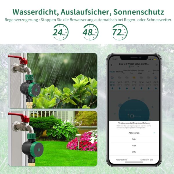 SEC 24 WiFi-Bewässerungscomputer mit App & Alexa-Steuerung