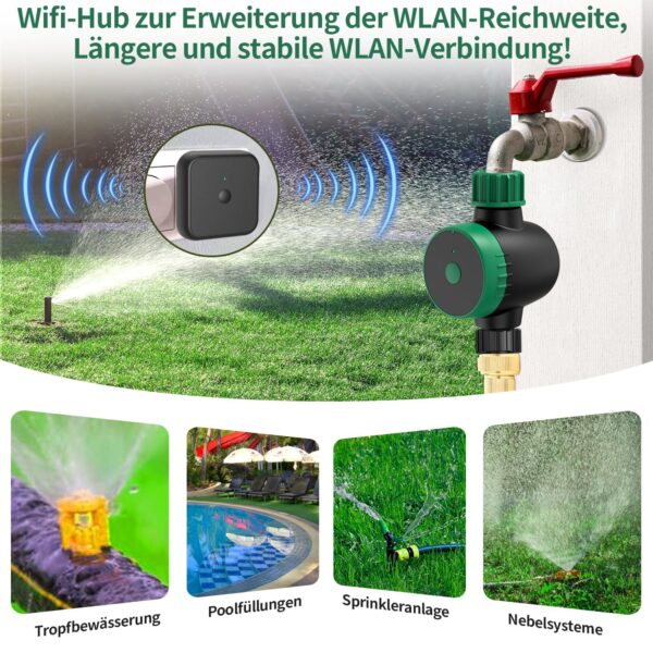 SEC 24 WiFi-Bewässerungscomputer mit App & Alexa-Steuerung