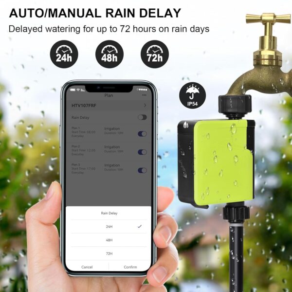 Shrivee Intelligenter WiFi-Bewässerungs-Timer mit App & Verbrauchs-Monitoring