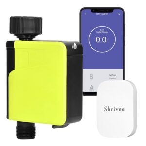 Shrivee Intelligenter WiFi-Bewässerungs-Timer mit App & Verbrauchs-Monitoring