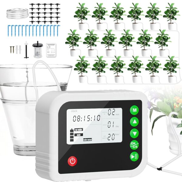Smart Garden Automatisches Bewässerungssystem für bis 15 Topfpflanzen, Urlaubsmodus