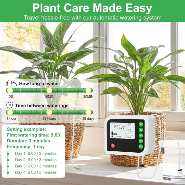 Smart Garden Automatisches Bewässerungssystem für bis 15 Topfpflanzen, Urlaubsmodus