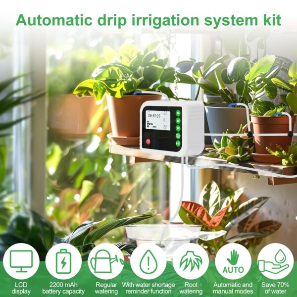 Smart Garden Automatisches Bewässerungssystem für bis 15 Topfpflanzen, Urlaubsmodus