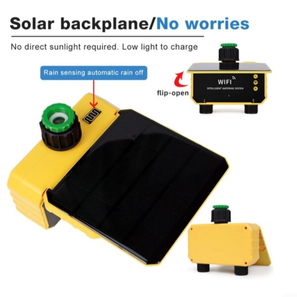 Solar-Bewässerungssteuerung WLAN App-Regen-Sensor 2 Ausgänge