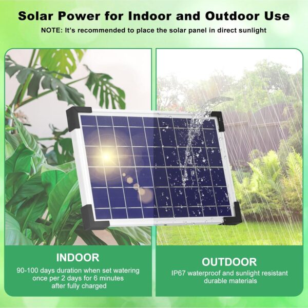 Solar Bewässerungssystem, 300 Programme, automatisch, 30 m Tröpfelschlauch