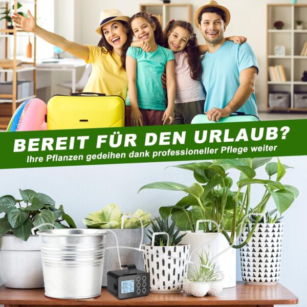 Tipkook Automatisches Bewässerungssystem für Innenpflanzen, programmierbar mit Feuchtigkeitssensor