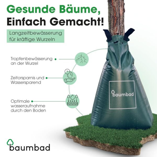 Tree Bag Bewässerungstasche Bäume 75L UV-beständig Langzeitbewässerung
