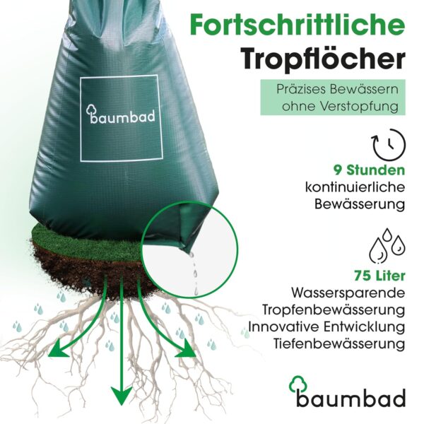 Tree Bag Bewässerungstasche Bäume 75L UV-beständig Langzeitbewässerung