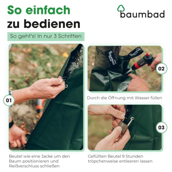 Tree Bag Bewässerungstasche Bäume 75L UV-beständig Langzeitbewässerung