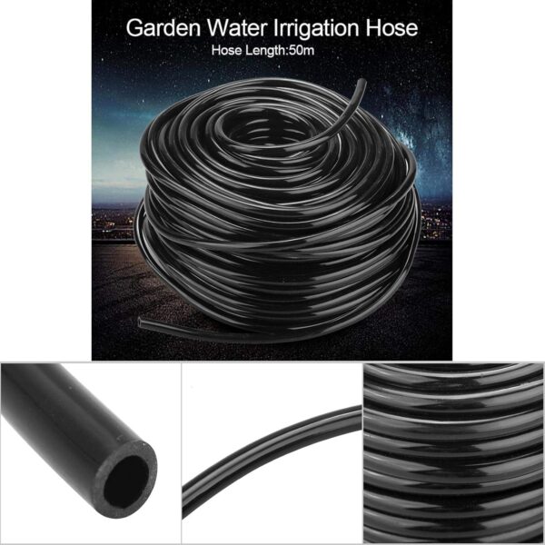 Tropfbewässerung Kit 50m für Garten & Blumenbeet, schwarz