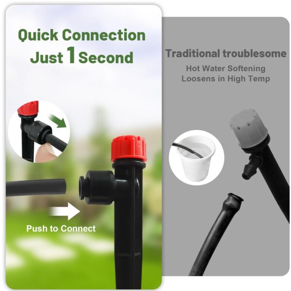 Tropfbewässerungsset Garten Hochbeet 76m 1/2" & 1/4" Quick Connect