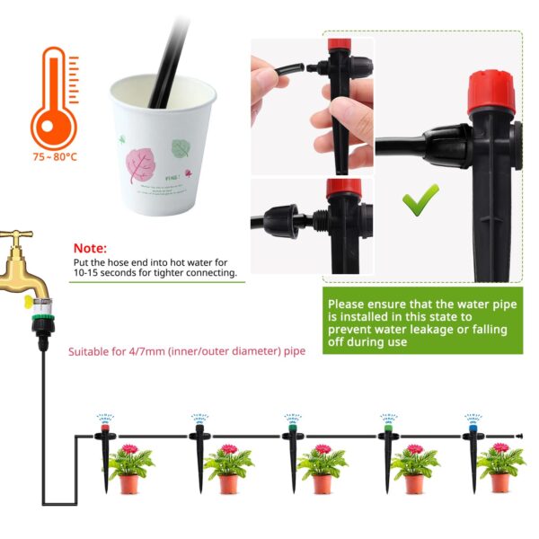 VooGenzek 18er Set verstellbarer 360° Tropfer 8-Loch mit Arretierung