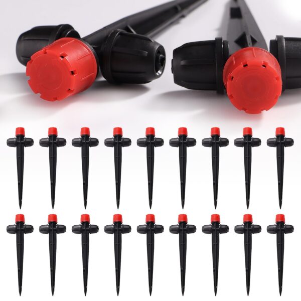 VooGenzek 18er Set verstellbarer 360° Tropfer 8-Loch mit Arretierung
