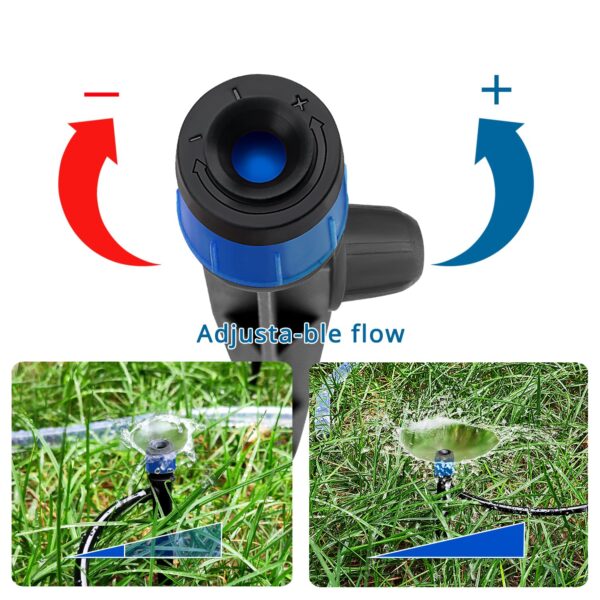 VooGenzek 20 Stk. 360° verstellbarer Bewässerungssprinkler für 4/7 mm Schlauch