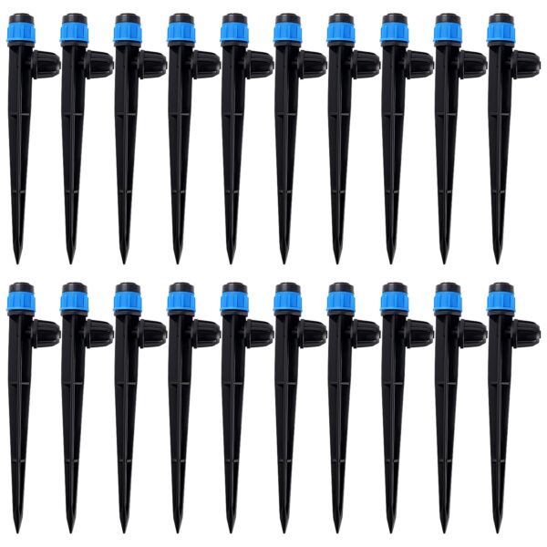VooGenzek 20 Stk. 360° verstellbarer Bewässerungssprinkler für 4/7 mm Schlauch