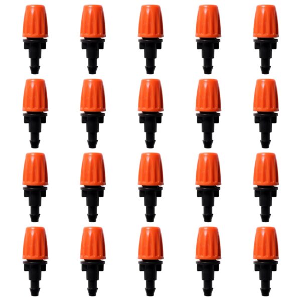 VooGenzek 20 verstellbare Mikro-Sprüher für 4/7mm Schläuche, orange