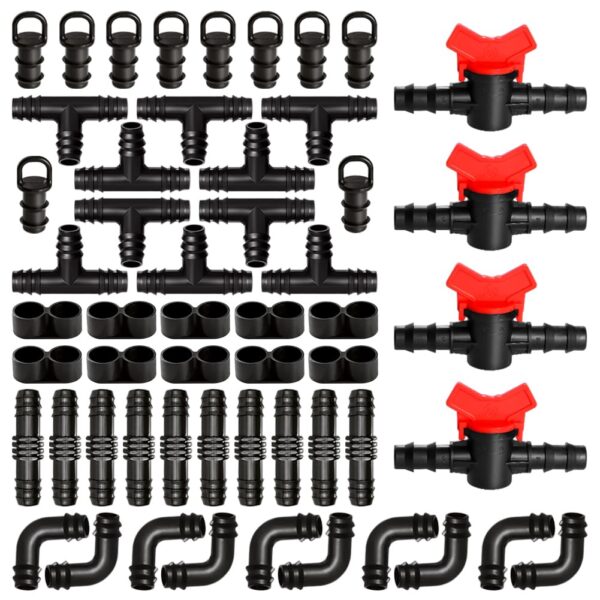 VooGenzek 54-Teile Bewässerungsset 16 mm Schlauchfittings
