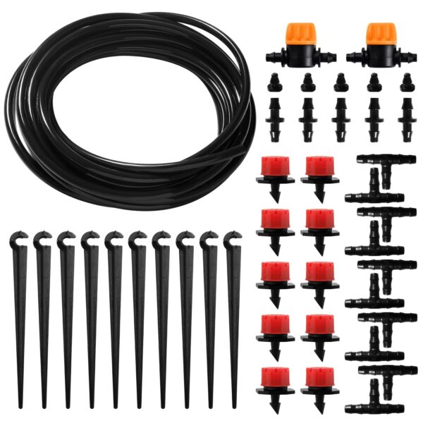 VooGenzek Bewässerungsset 43 Teile 4/6 mm 5m Schlauch DIY