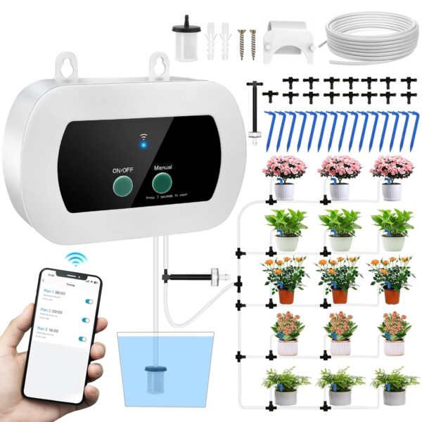 WiFi Automatisches Bewässerungssystem App-Steuerung Timer DIY 15 Düsen