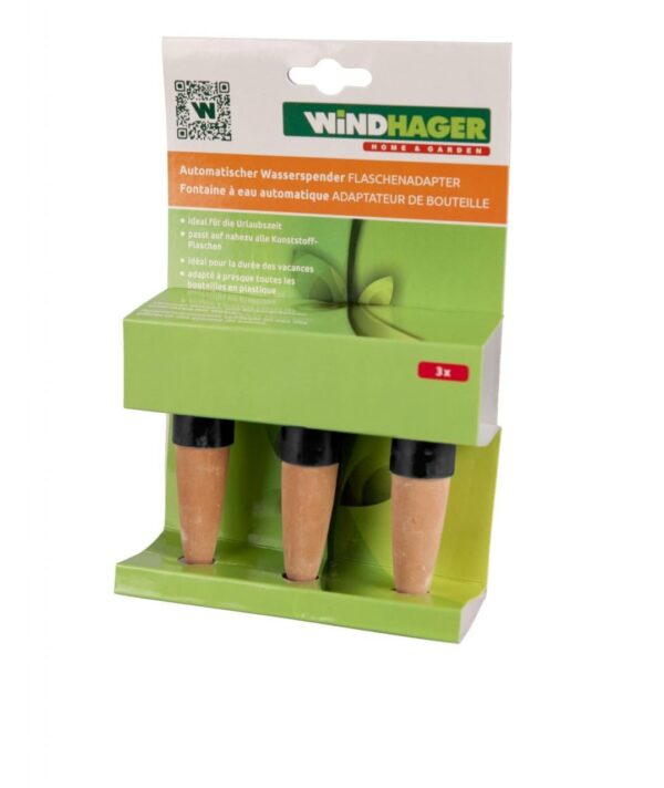 Windhager Automatischer Flaschen-Bewässerungsadapter 3er-Pack 4x11cm