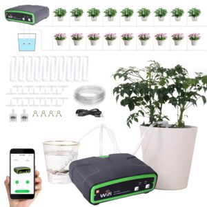 WLAN-Automatik-Bewässerung mit App, Doppelpumpe für 20 Topfpflanzen