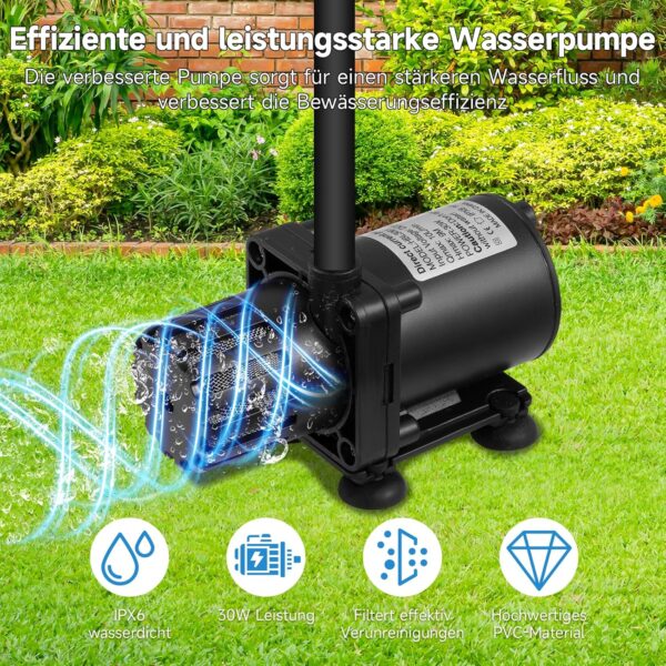 wowspeed Bewässerungssystem mit IPX6-Pumpe, 50L-Tank, einstellbarer Wassermenge