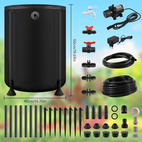 wowspeed Bewässerungssystem mit IPX6-Pumpe, 50L-Tank, einstellbarer Wassermenge