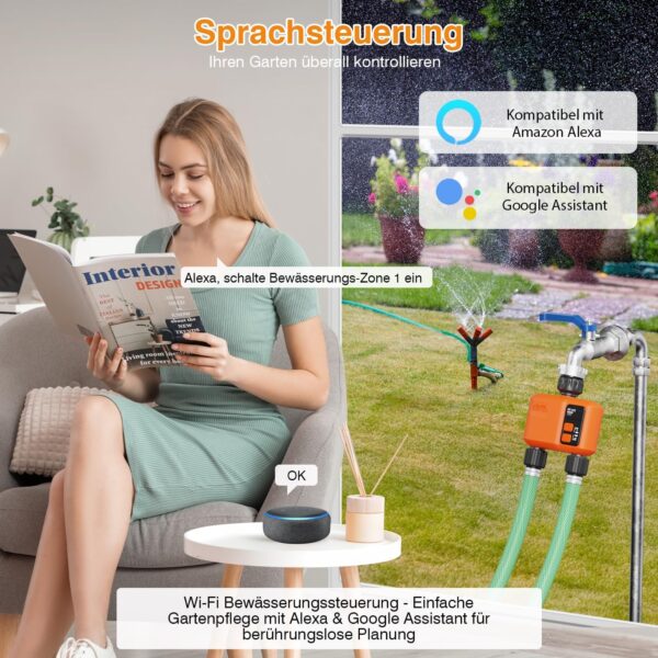 XinFuture WLAN-Bewässerungscomputer 2 Ausgänge 300m RF App-Steuerung