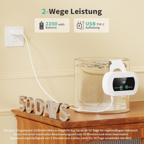 YAOBLUESEA Automatisches Tropfbewässerungssystem mit 10m Schlauch, Antisiphon, 10 Tropfern für Indoor